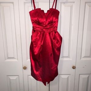 Ruby red mini dress